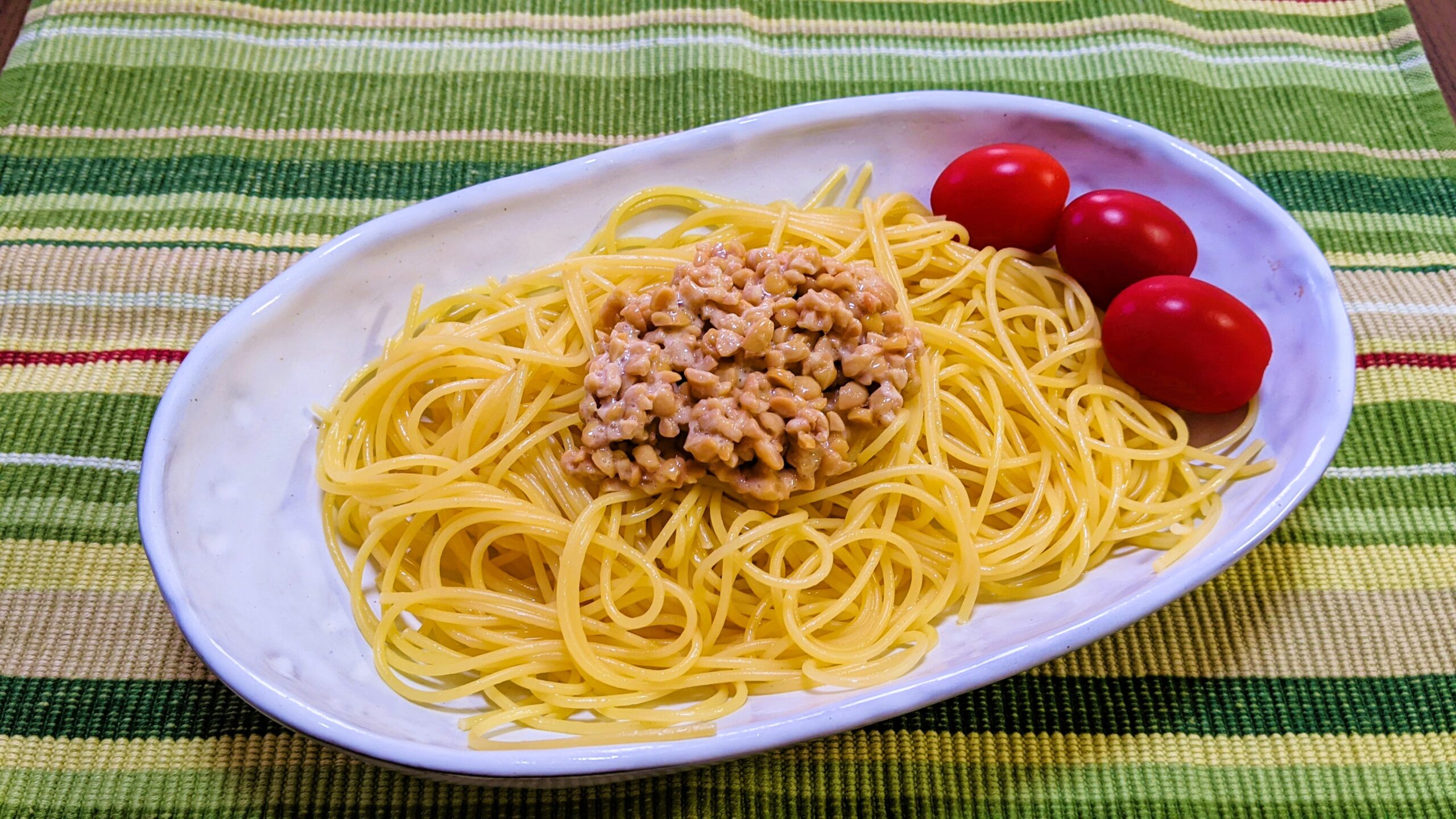 ひきわり納豆スパゲティのアイキャッチ