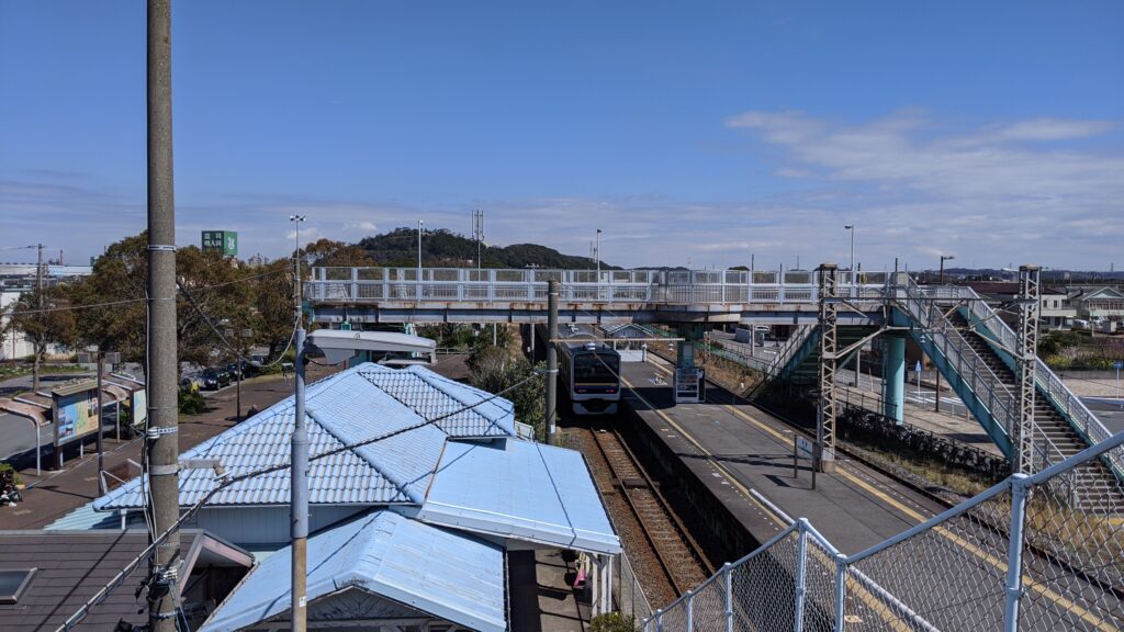 富津駅の歩道橋
