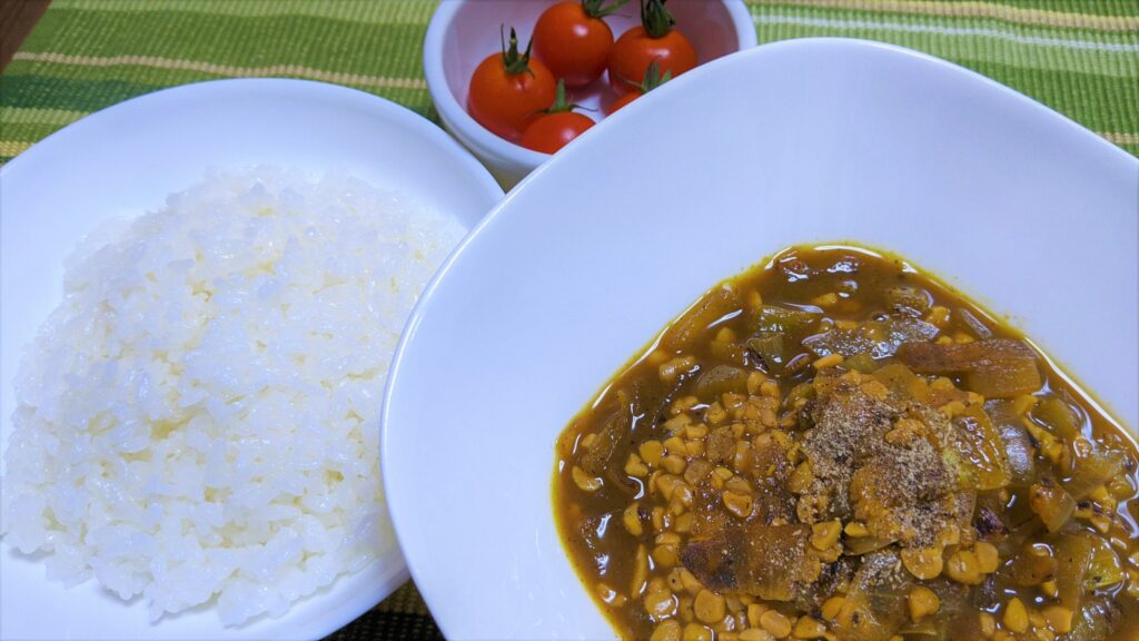 納豆カレー粉ご飯のメイン