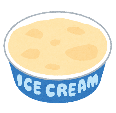 カップのアイスクリーム